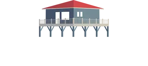 logo avec baseline blanche pour les villas du ferret